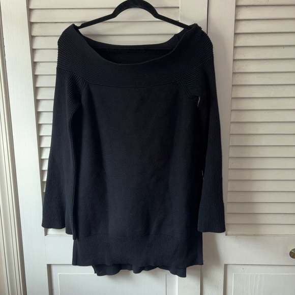 Anthropologie Elise Ribbed Tunic Black size Small - Picture 3 of 6